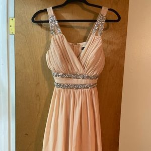 Short formal nude dress